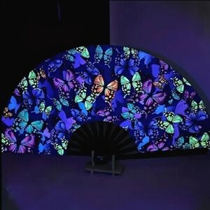 Butterfly Art Hand Fan - Multicolor
